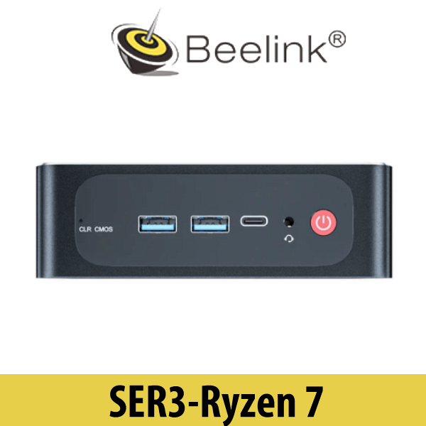 Beelink SER Mini PC AMD Ryzen 7 3750H 4C/8T Windows 10 Pro