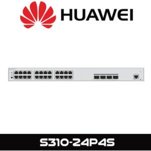 Front view of Huawei S310-24P4S network switch with ports visible against white background.