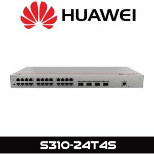 Front view of a Huawei S310-24T4S network switch with multiple Ethernet ports and branding on top.