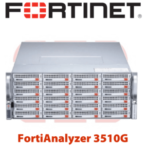 Front view of a FortiAnalyzer 3510G network security appliance with logo and model number visible.