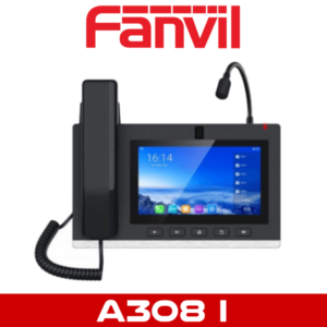 Fanvil branded desktop phone with display screen and handset.