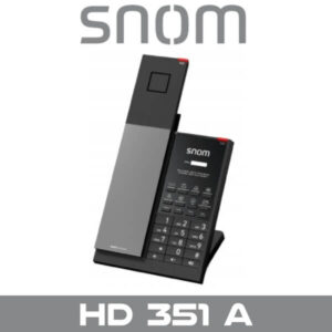 A Snom cordless phone with model name HD 351 A displayed on a white background.