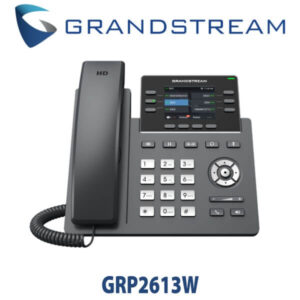 Grandstream GRP2613W VoIP Phone::A high-definition Grandstream GRP2613W VoIP phone featuring a sleek design, digital display, and programmable keys for efficient communication.