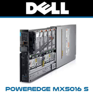 A high-performance Dell PowerEdge MX5016 S server showcasing its modular design and storage capabilities.