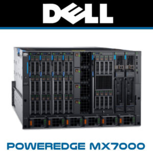 A high-performance Dell PowerEdge MX7000 modular server system featuring multiple compute nodes, storage bays, and advanced connectivity options.