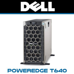 A Dell PowerEdge T640 server featuring a hexagonal vent design and front control panel, suitable for enterprise applications.