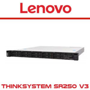 Image of Lenovo ThinkSystem SR250 V3 server featuring multiple drive bays and connectivity ports.