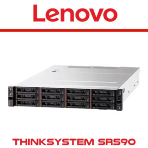 Image of a Lenovo ThinkSystem SR590 server featuring multiple drive bays for data storage.